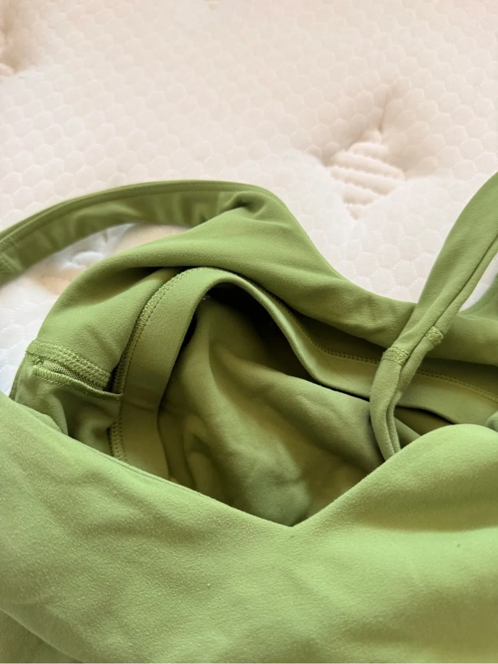 lululemon athletica Olive Green V-Neck Tank